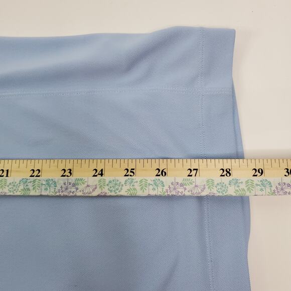 Nike Golf Tour Performance Mens L Large Dri-Fit Shirt Polo Blue White Geometric - Picture 9 of 11